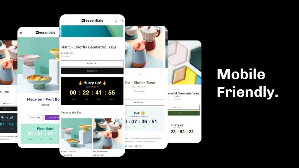 mobile friendly shopify countdown timer.