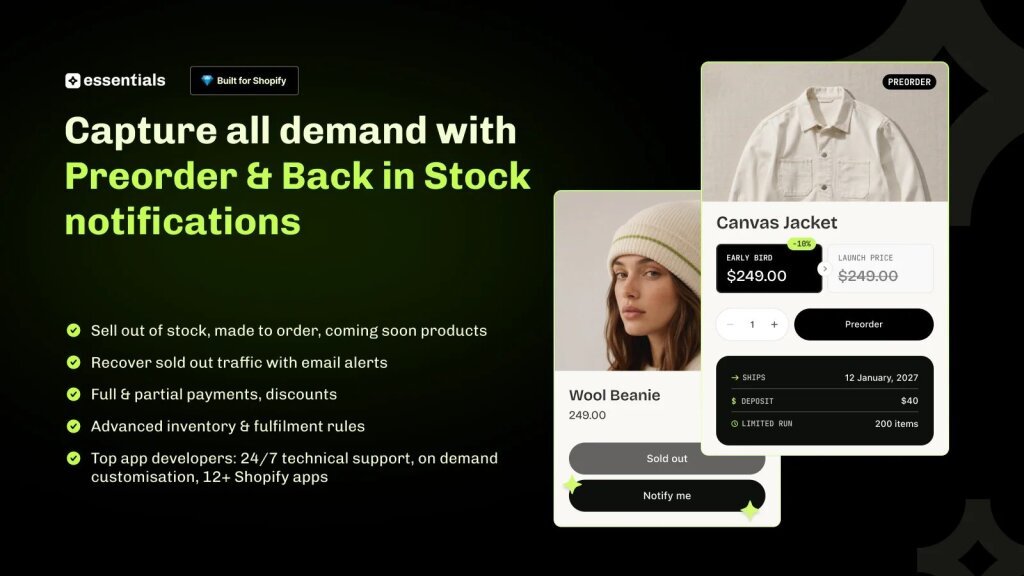 Capture demand with preorders.