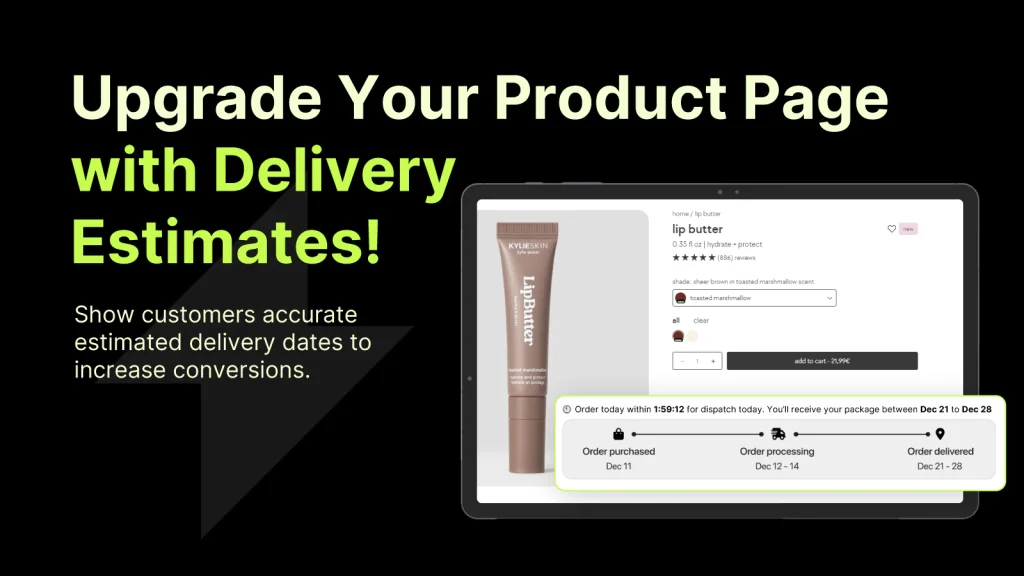 Estimated delivery date shopify app.
