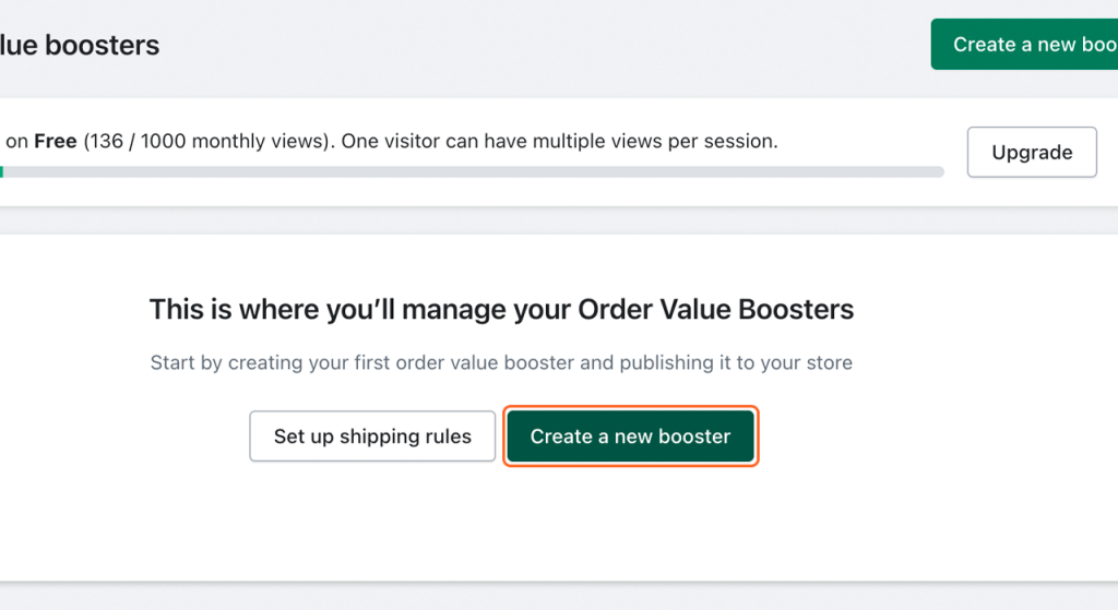 Creating free shipping value booster on shopify.