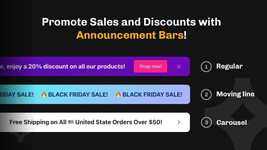 Essential Announcement Bar black friday app for Shopify.