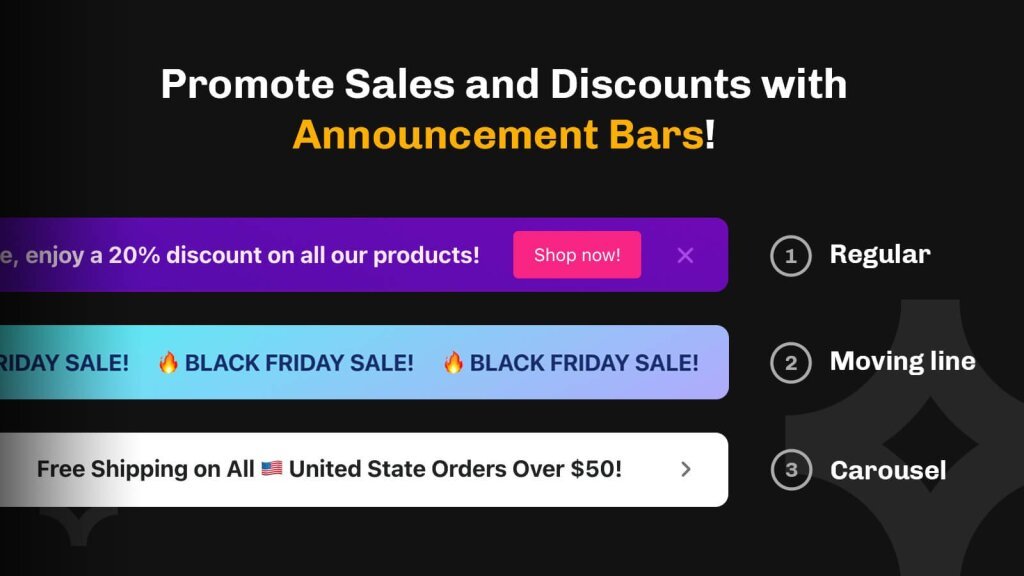 Essential shopify announcement bar.