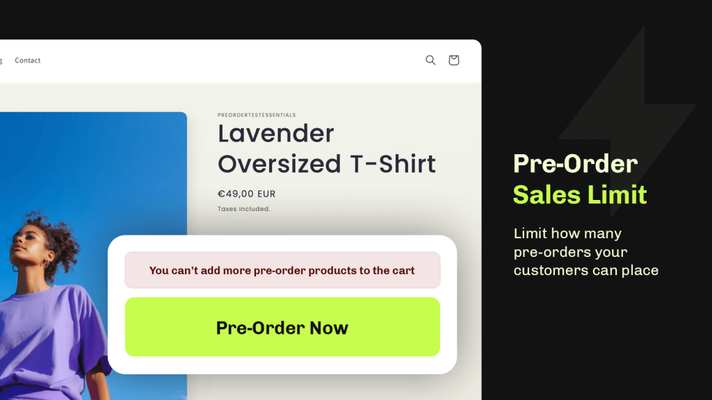Essential Shopify preorder app can limit pre-order sales.