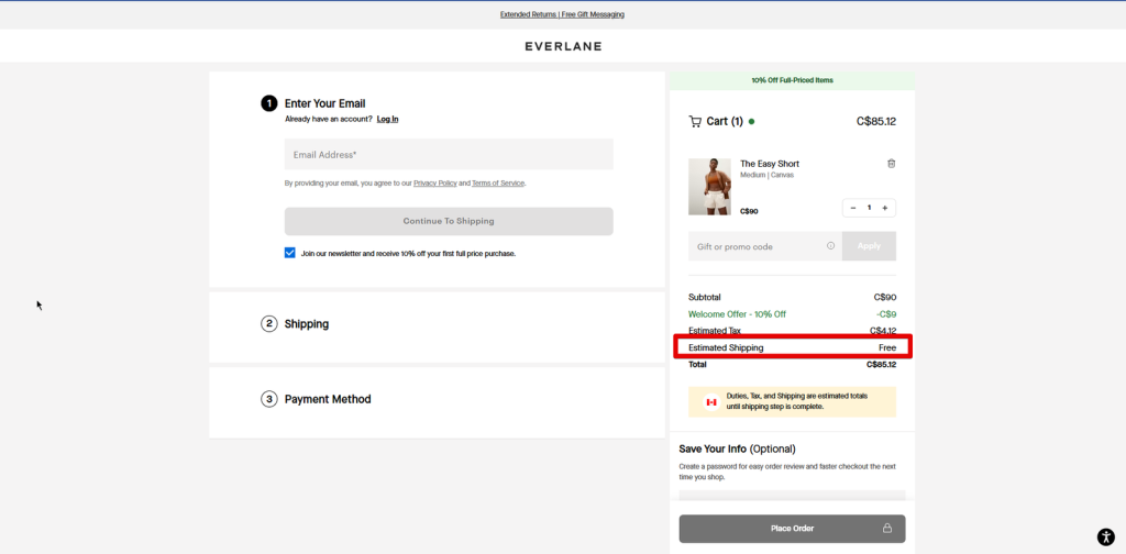 Example: Everlane.