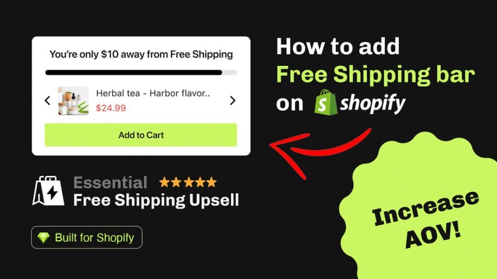 How to add free shipping bar on shopify.