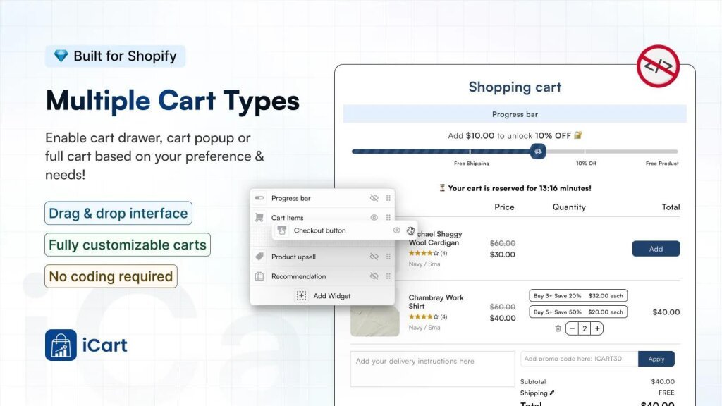 ICart Cart Drawer Cart Upsell.
