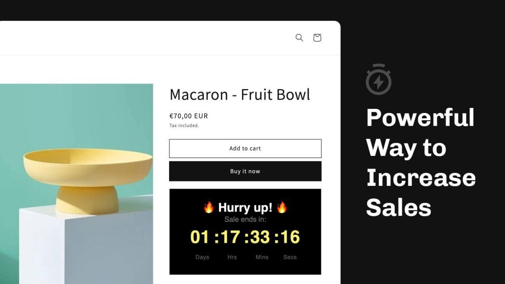 Countdown timer - powerful way to increase sales.