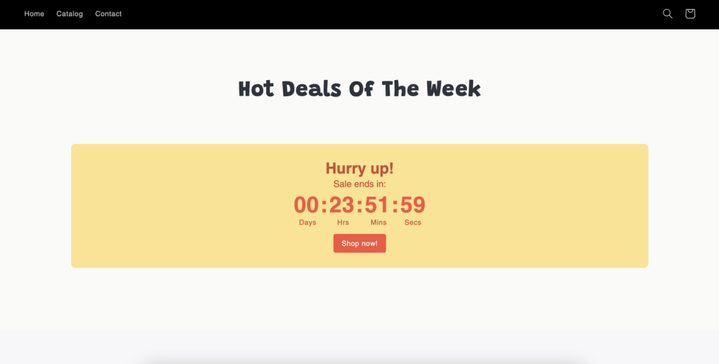 Essential countdown timer on pagefly.